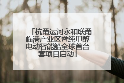 杭甬运河永和联甬临港产业区暨纯甲醇电动智能船全球首台套项目启动