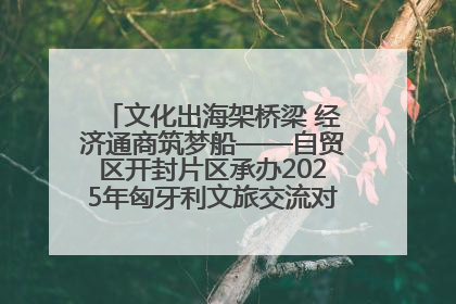 文化出海架桥梁 经济通商筑梦船——自贸区开封片区承办2025年匈牙利文旅交流对接活动专场