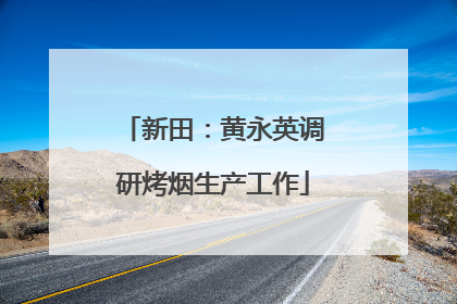 新田：黄永英调研烤烟生产工作