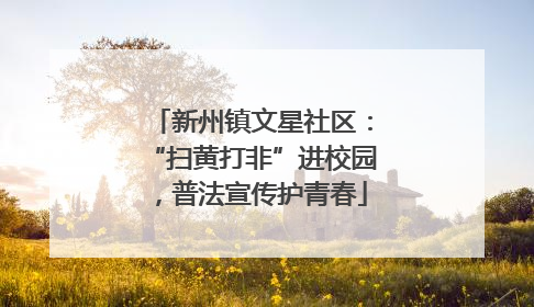 新州镇文星社区：“扫黄打非”进校园，普法宣传护青春