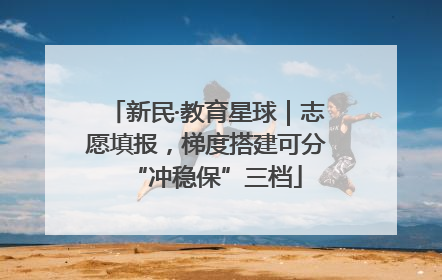 新民·教育星球｜志愿填报，梯度搭建可分“冲稳保”三档