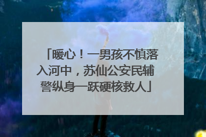 暖心！一男孩不慎落入河中，苏仙公安民辅警纵身一跃硬核救人