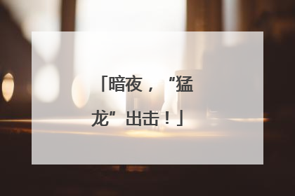 暗夜，“猛龙”出击！