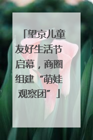 望京儿童友好生活节启幕，商圈组建“萌娃观察团”