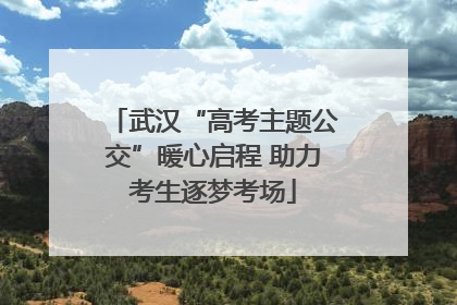 武汉“高考主题公交”暖心启程 助力考生逐梦考场