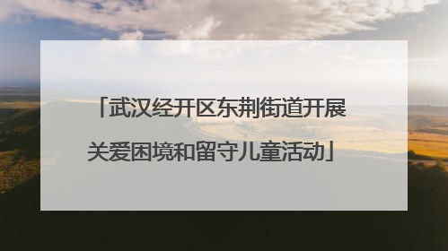 武汉经开区东荆街道开展关爱困境和留守儿童活动