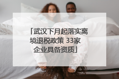 武汉下月起落实离境退税政策 33家企业具备资质