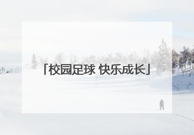 校园足球 快乐成长