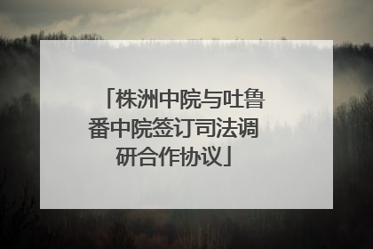 株洲中院与吐鲁番中院签订司法调研合作协议