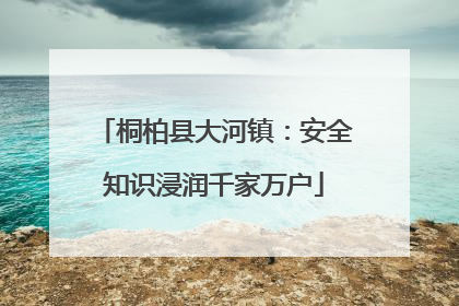 桐柏县大河镇：安全知识浸润千家万户