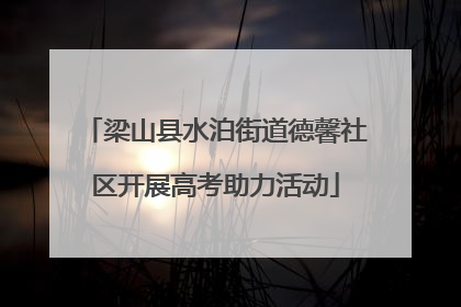 梁山县水泊街道德馨社区开展高考助力活动