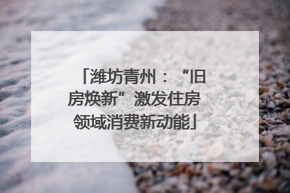 潍坊青州：“旧房焕新”激发住房领域消费新动能