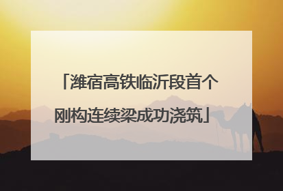 潍宿高铁临沂段首个刚构连续梁成功浇筑