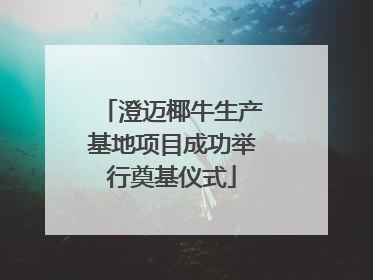澄迈椰牛生产基地项目成功举行奠基仪式