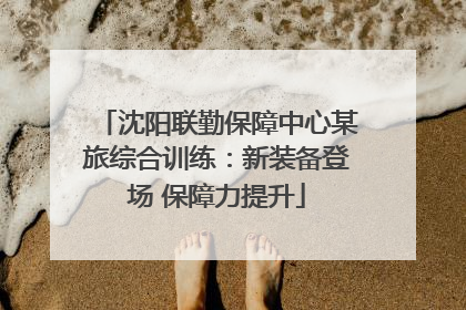 沈阳联勤保障中心某旅综合训练：新装备登场 保障力提升
