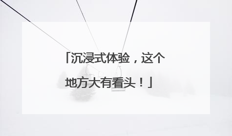 沉浸式体验，这个地方大有看头！