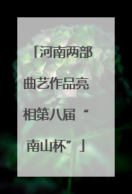 河南两部曲艺作品亮相第八届“南山杯”