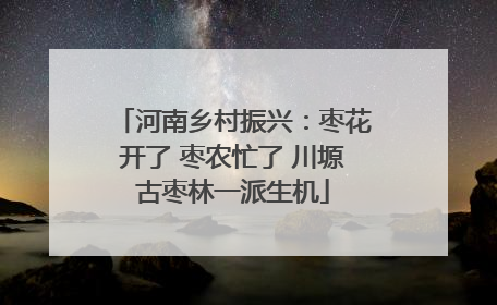 河南乡村振兴：枣花开了 枣农忙了 川塬古枣林一派生机