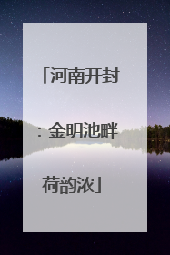 河南开封：金明池畔荷韵浓