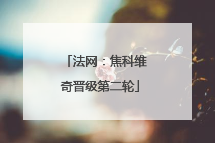 法网：焦科维奇晋级第二轮