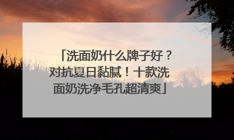 洗面奶什么牌子好？对抗夏日黏腻！十款洗面奶洗净毛孔超清爽