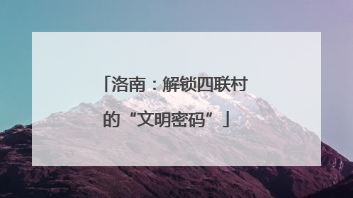 洛南：解锁四联村的“文明密码”