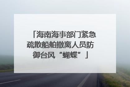 海南海事部门紧急疏散船舶撤离人员防御台风“蝴蝶”