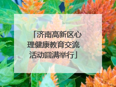 济南高新区心理健康教育交流活动圆满举行