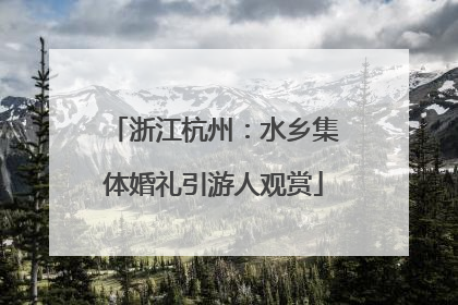 浙江杭州：水乡集体婚礼引游人观赏