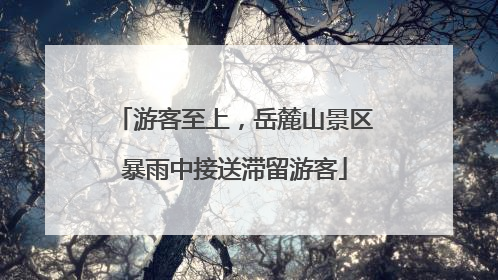 游客至上，岳麓山景区暴雨中接送滞留游客