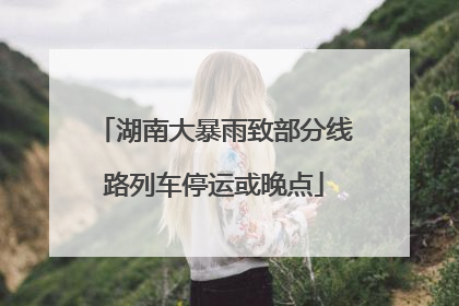 湖南大暴雨致部分线路列车停运或晚点