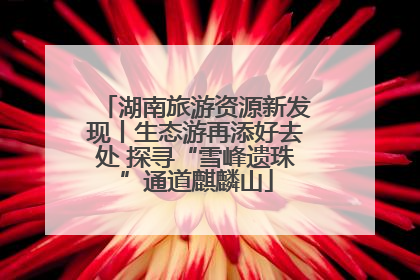湖南旅游资源新发现丨生态游再添好去处 探寻“雪峰遗珠”通道麒麟山