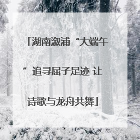 湖南溆浦“大端午”追寻屈子足迹 让诗歌与龙舟共舞