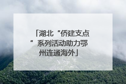 湖北“侨建支点”系列活动助力鄂州连通海外