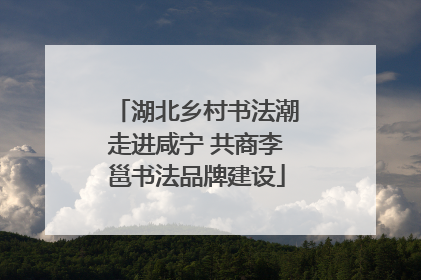 湖北乡村书法潮走进咸宁 共商李邕书法品牌建设