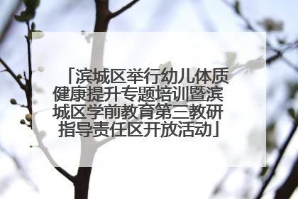 滨城区举行幼儿体质健康提升专题培训暨滨城区学前教育第三教研指导责任区开放活动