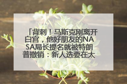 背刺！马斯克刚离开白宫，他好朋友的NASA局长提名就被特朗普撤销：新人选要在太空实现“美国优先”