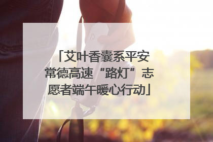 艾叶香囊系平安 常德高速“路灯”志愿者端午暖心行动