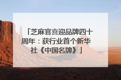 芝麻官喜迎品牌四十周年：获行业首个新华社《中国名牌》