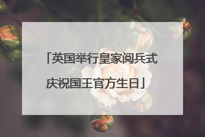 英国举行皇家阅兵式庆祝国王官方生日
