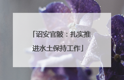 诏安官陂：扎实推进水土保持工作