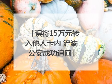 误将15万元转入他人卡内 浐灞公安成功追回