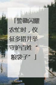 警徽闪耀农忙时，仪征多措并举守护百姓“粮袋子”