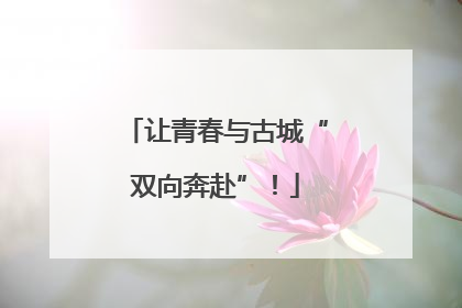 让青春与古城“双向奔赴”！