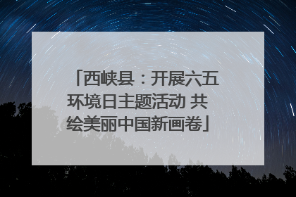 西峡县：开展六五环境日主题活动 共绘美丽中国新画卷