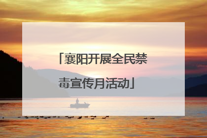 襄阳开展全民禁毒宣传月活动