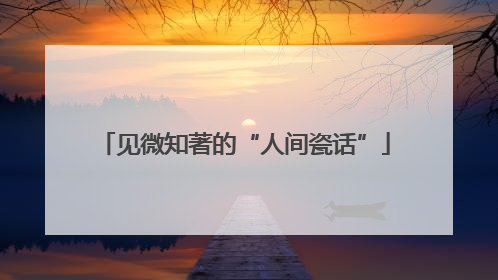 见微知著的“人间瓷话”
