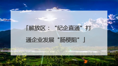解放区：“纪企直通”打通企业发展“肠梗阻”