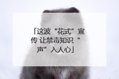 这波“花式”宣传 让禁毒知识“声”入人心