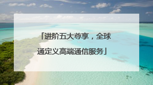 进阶五大尊享，全球通定义高端通信服务